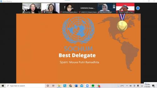 Best Delegate of Global Millennial 13.0 (Juara 1) "SOCHUM Council : Addressing LGBTQ+ Community Discrimination in Global Society" in Global Millennial Group 2022 (4)