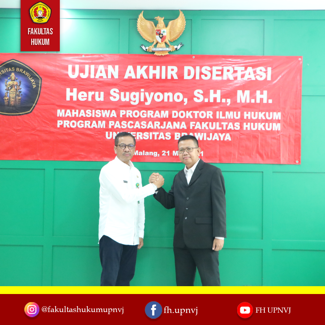 Selamat dan Sukses kepada Bapak Heru Sugiyono, S.H., M.H. Dosen Tetap ...