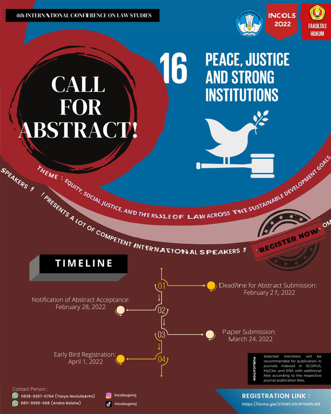 CALL FOR PAPER 4th INTERNATIONAL CONFERENCE ON LAW STUDIES Fakultas