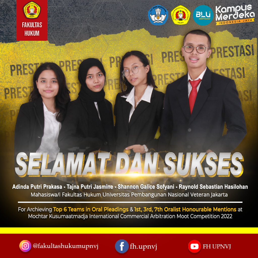 Mahasiswa/i Fakultas Hukum UPN Veteran Jakarta Meraih Penghargaan Top 6 ...