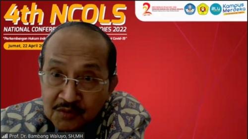 4th NCOLS (National Conference on Law Studies) dengan tema Perkembangan Hukum Indonesia di Era Digitalisasi dan Pasca Pandemi Covid-19.” ( (4)