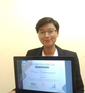 Mahasiswi Fakultas Hukum meraih Juara I pada Lomba Essay Nasional Avatar Lingkungan Competition (AVLITION) 2022