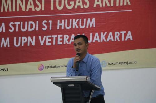Fakultas Hukum UPN Veteran Jakarta mengadakan kegiatan Seminar Diseminasi Tugas Akhir Program Studi Hukum Program Sarjana secara offline (7)