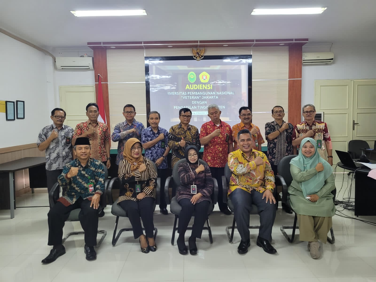 Audiensi mengenai kegiatan MBKM Fakultas Hukum UPN Veteran Jakarta ke Pengadilan Tinggi Banten